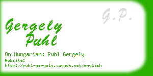 gergely puhl business card